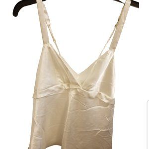 Women's White Creamy Camisole Size M By Flora